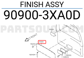 Nissan 909003XA0D FINISH ASSY