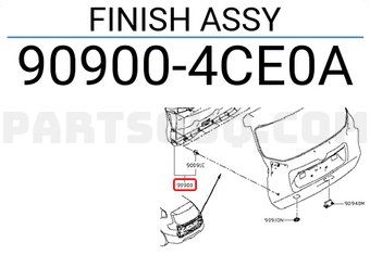 Nissan 909004CE0A FINISH ASSY