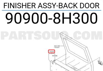 Nissan 909008H300 FINISHER ASSY-BACK DOOR