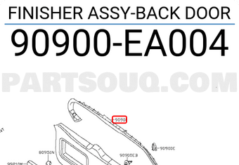 Nissan 90900EA004 FINISHER ASSY-BACK DOOR