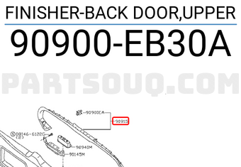 Nissan 90900EB30A FINISHER-BACK DOOR,UPPER