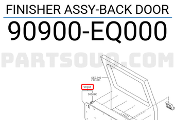 Nissan 90900EQ000 FINISHER ASSY-BACK DOOR