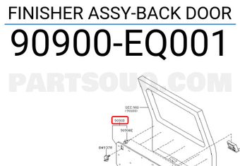 Nissan 90900EQ001 FINISHER ASSY-BACK DOOR