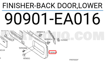 Nissan 90901EA016 FINISHER-BACK DOOR,LOWER
