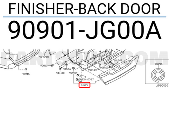 Nissan 90901JG00A FINISHER-BACK DOOR