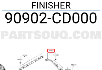 Nissan 90902CD000 FINISHER