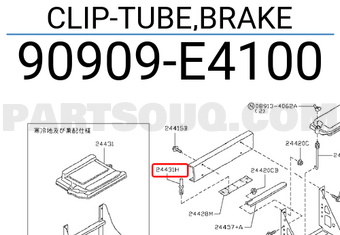 Nissan 90909E4100 CLIP-TUBE,BRAKE