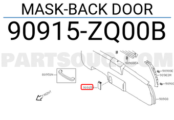 Nissan 90915ZQ00B MASK-BACK DOOR