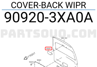 Nissan 909203XA0A COVER-BACK WIPR