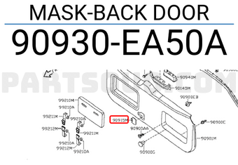 Nissan 90930EA50A MASK-BACK DOOR