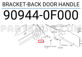 Nissan 909440F000 BRACKET-BACK DOOR HANDLE