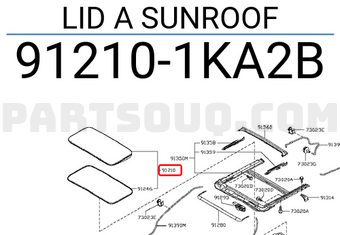 Nissan 912101KA2B LID A SUNROOF