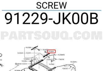 Nissan 91229JK00B SCREW