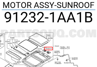 Nissan 912321AA1B MOTOR ASSY-SUNROOF