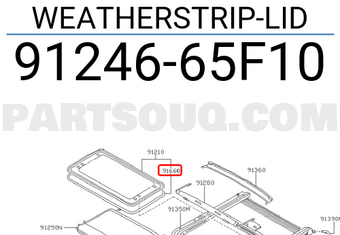 Nissan 9124665F10 WEATHERSTRIP-LID