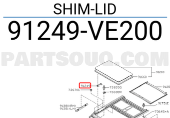 Nissan 91249VE200 SHIM-LID
