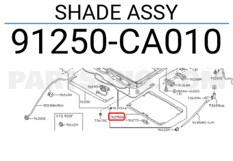 Nissan 91250CA010 SHADE ASSY