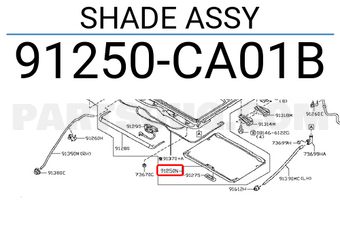 Nissan 91250CA01B SHADE ASSY