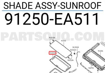 Nissan 91250EA511 SHADE ASSY-SUNROOF