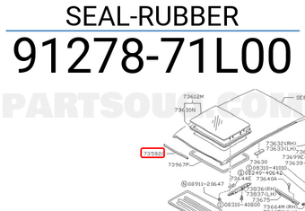 Nissan 9127871L00 SEAL-RUBBER