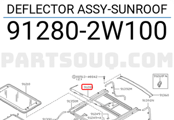 Nissan 912802W100 DEFLECTOR ASSY-SUNROOF