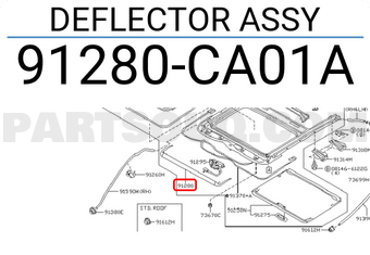Nissan 91280CA01A DEFLECTOR ASSY