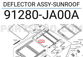 Nissan 91280JA00A DEFLECTOR ASSY-SUNROOF