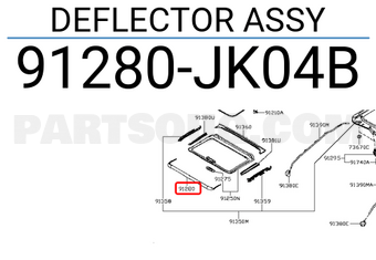 Nissan 91280JK04B DEFLECTOR ASSY
