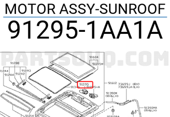 Nissan 912951AA1A MOTOR ASSY-SUNROOF
