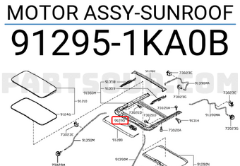 Nissan 912951KA0B MOTOR ASSY-SUNROOF