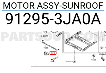 Nissan 912953JA0A MOTOR ASSY-SUNROOF