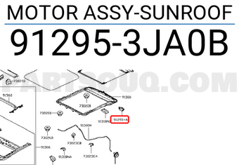 Nissan 912953JA0B MOTOR ASSY-SUNROOF