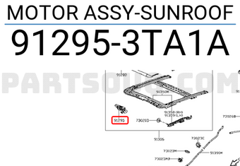 Nissan 912953TA1A MOTOR ASSY-SUNROOF