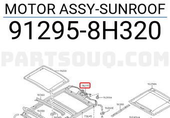 Nissan 912958H320 MOTOR ASSY-SUNROOF