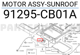 Nissan 91295CB01A MOTOR ASSY-SUNROOF