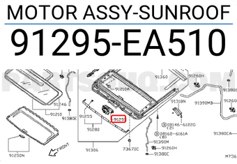 Nissan 91295EA510 MOTOR ASSY-SUNROOF