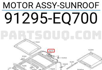 Nissan 91295EQ700 MOTOR ASSY-SUNROOF