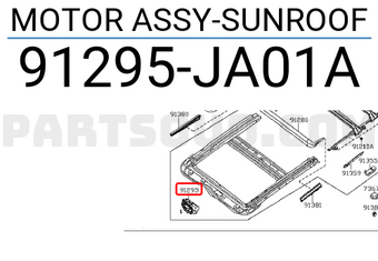 Nissan 91295JA01A MOTOR ASSY-SUNROOF