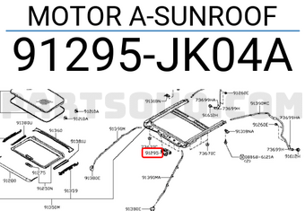 Nissan 91295JK04A MOTOR A-SUNROOF