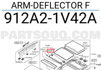 Nissan 912A21V42A ARM-DEFLECTOR F