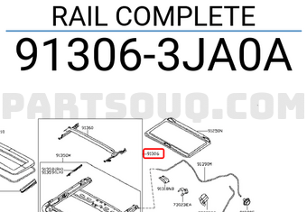 Nissan 913063JA0A RAIL COMPLETE