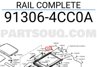 Nissan 913064CC0A RAIL COMPLETE