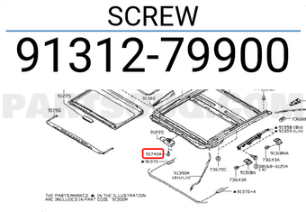 Nissan 9131279900 SCREW