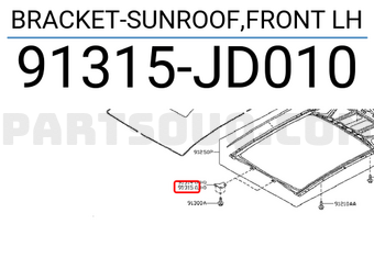 Nissan 91315JD010 BRACKET-SUNROOF,FRONT LH