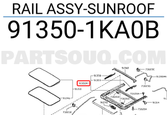 Nissan 913501KA0B RAIL ASSY-SUNROOF