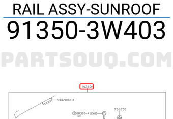 Nissan 913503W403 RAIL ASSY-SUNROOF
