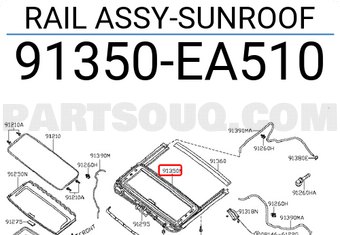 Nissan 91350EA510 RAIL ASSY-SUNROOF