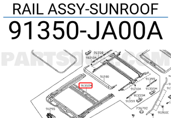 Nissan 91350JA00A RAIL ASSY-SUNROOF