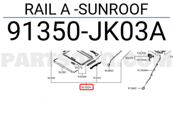 Nissan 91350JK03A RAIL A -SUNROOF