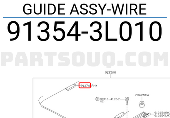 Nissan 913543L010 GUIDE ASSY-WIRE